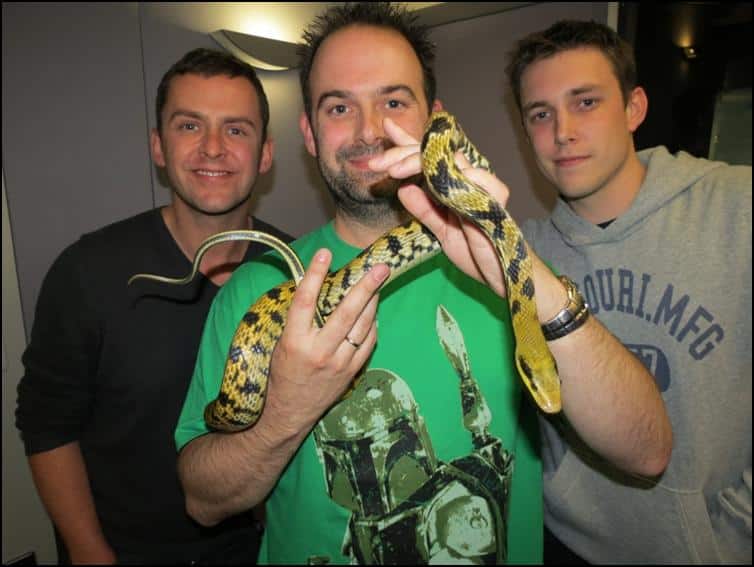 Jonathan, Scott Mills & Chris Stark at Radio 1